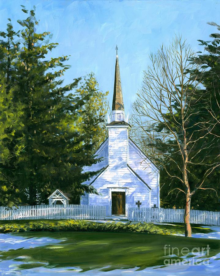 The Chapel of the Mohawks Painting by Michael Swanson