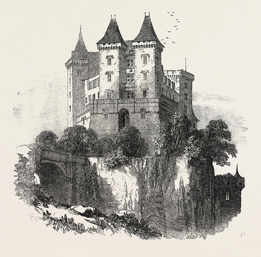 The Chateau At Pau France 1854 Drawing by French School | Fine Art America