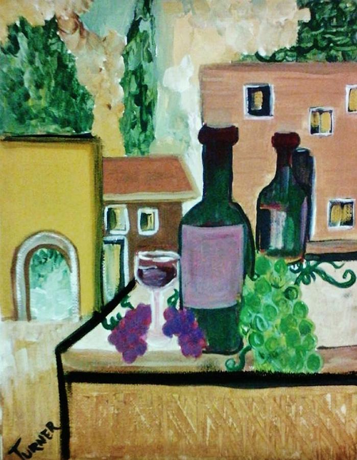 The Chateau Winery Painting by Kelly M Turner