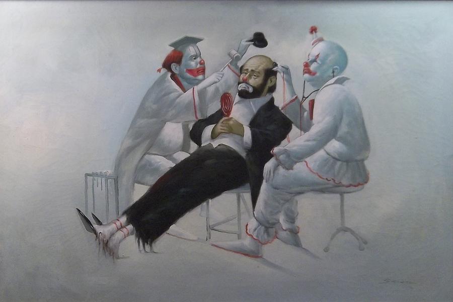 The Checkup Painting by George Shilon
