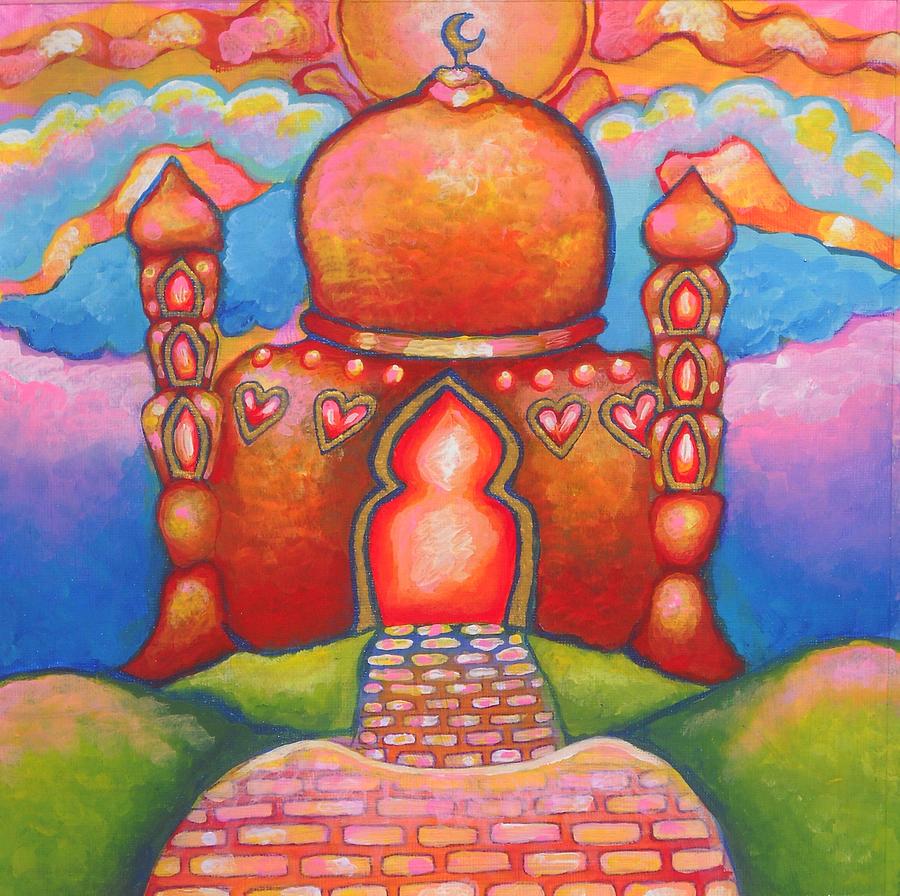 The Cheerful-Happy Masjid Painting by Corey Habbas