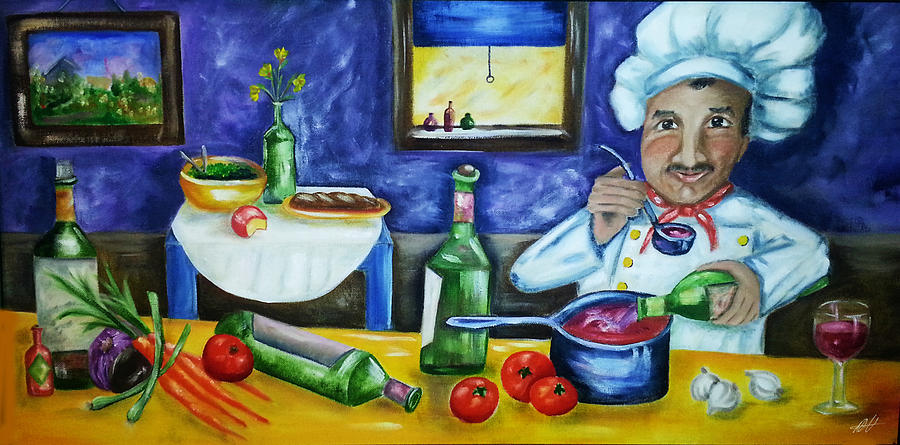The Chef Painting by Diana Haronis