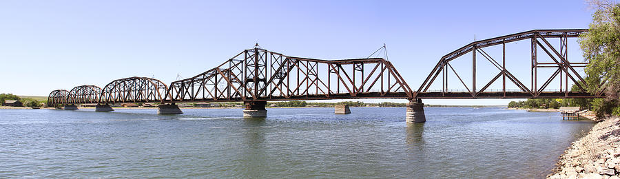 The Chicago and North Western Railroad Bridge Panoramic Photograph by Mike McGlothlen