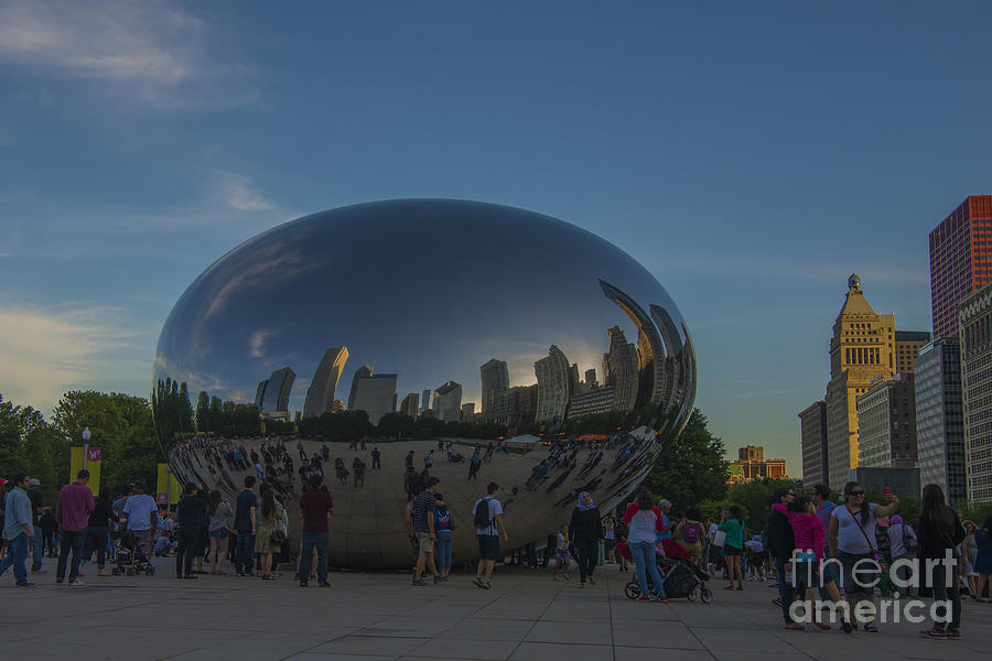 The Chicago Bean in Millenium Park Color Photograph by David Haskett II