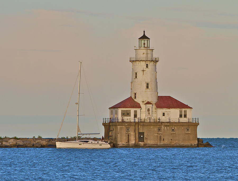 The Chicago Harbor Lighthouse Photograph by John Babis