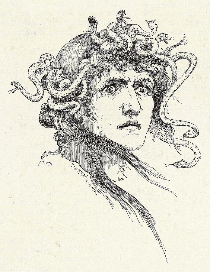 Medusa, Leader Of The Gorgons Drawing by Mary Evans Picture Library - Fine  Art America