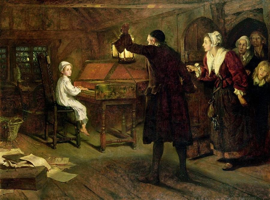 The Child Handel Discovered by his Parents 1893 Painting by MotionAge Designs