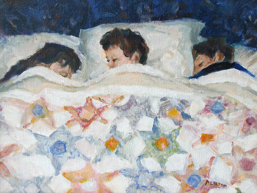 The Children Were Nestled... Painting by Pat White
