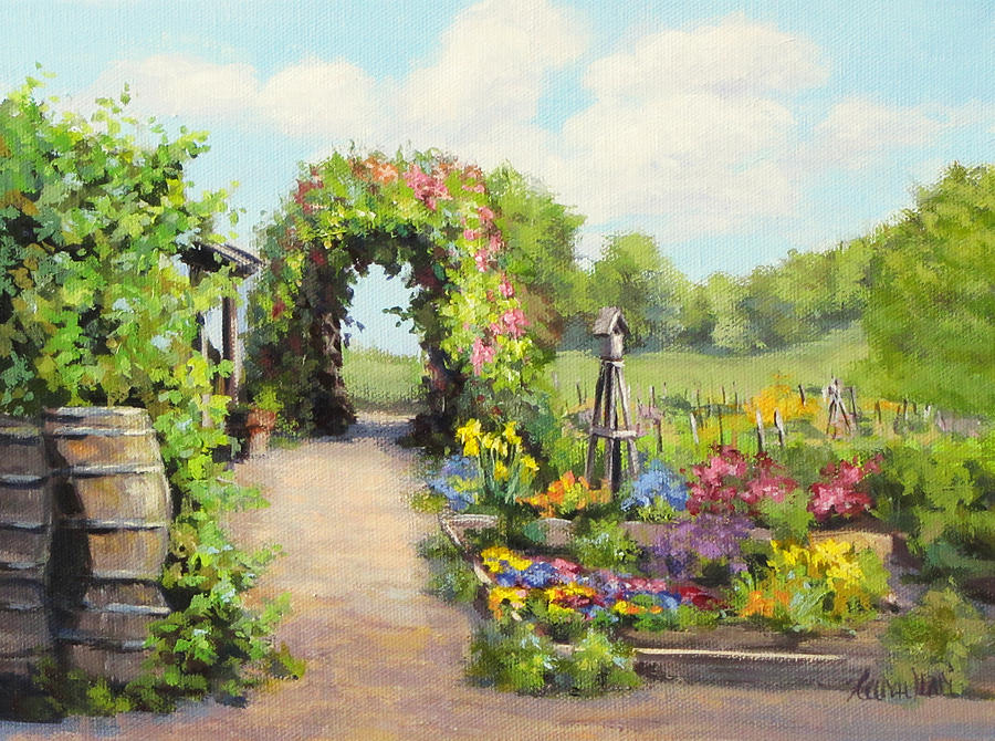 The Childrens Garden Painting by Karen Ilari