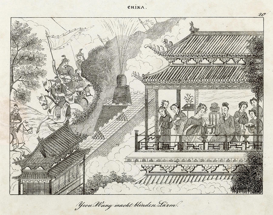 Weapons Drawing - The Chinese Emperor Yeou Wang (zhou by Mary Evans Picture Library Weapons Drawing - The Chinese Emperor Yeou Wang (zhou by Mary Evans Picture Library