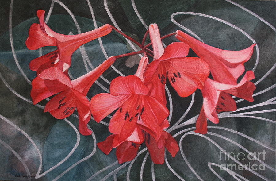 Flower Painting - The Chorus by Jan Lawnikanis