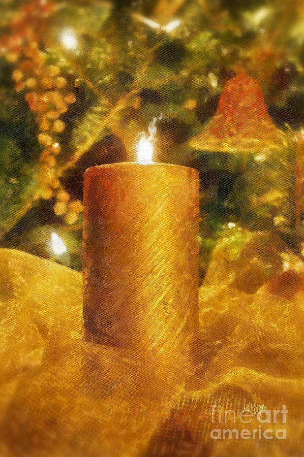 Christmas Photograph - The Christmas Candle by Lois Bryan