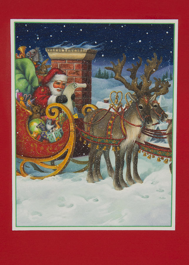 Santa Claus Painting - The Christmas List by Lynn Bywaters