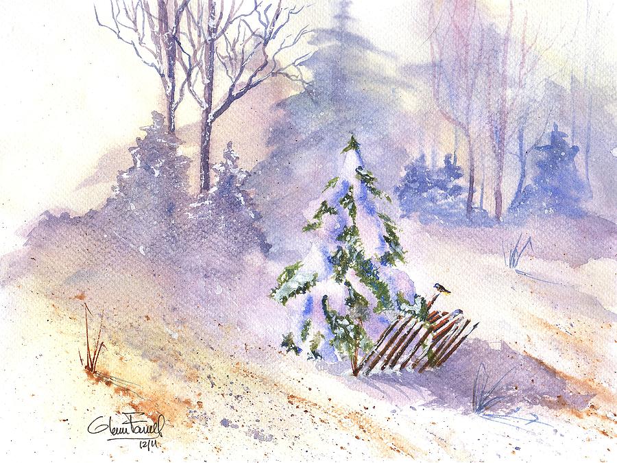 Winter Painting - The Christmas Tree by Glenn Farrell