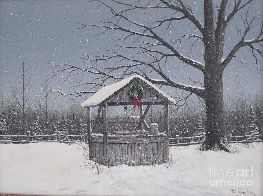 Christmas Painting - The Christmas Well by Phil Christman