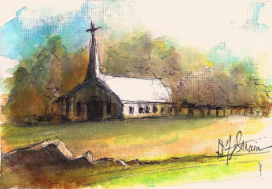 The Church Painting by Diane Strain