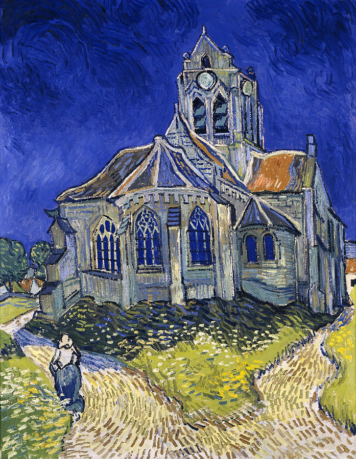 The Church in Auvers-sur-Oise. View from the Cheve Painting by Vincent van Gogh