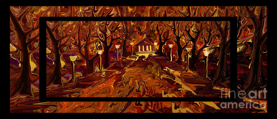 The Church In The Woods Painting by Steven Lebron Langston