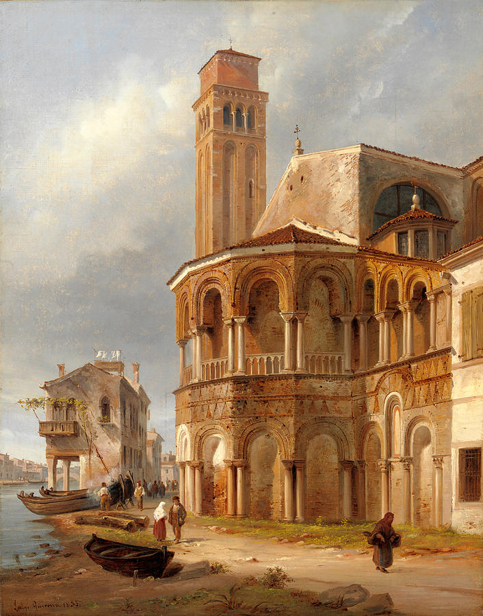 The Church of Santa Maria e San Donato in Murano Painting by Luigi Querena