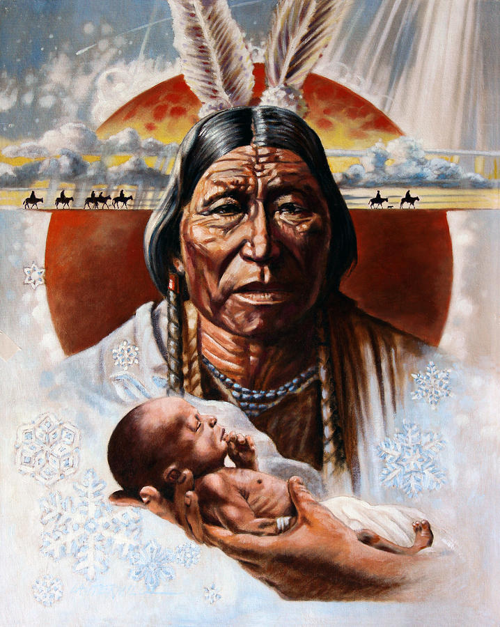 American Native Painting - The Circle of Life by John Lautermilch