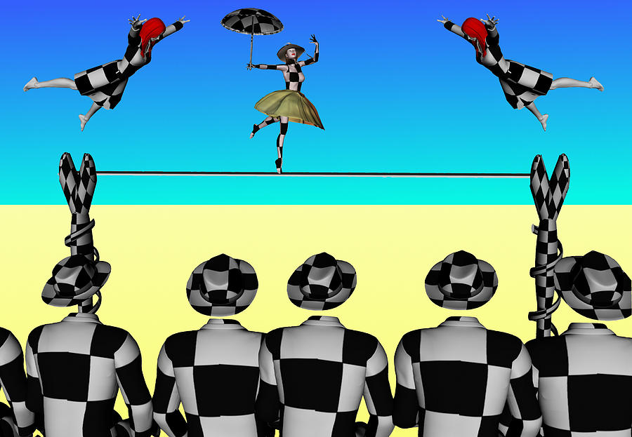 Surrealism Digital Art - The circus by Klaus Engels