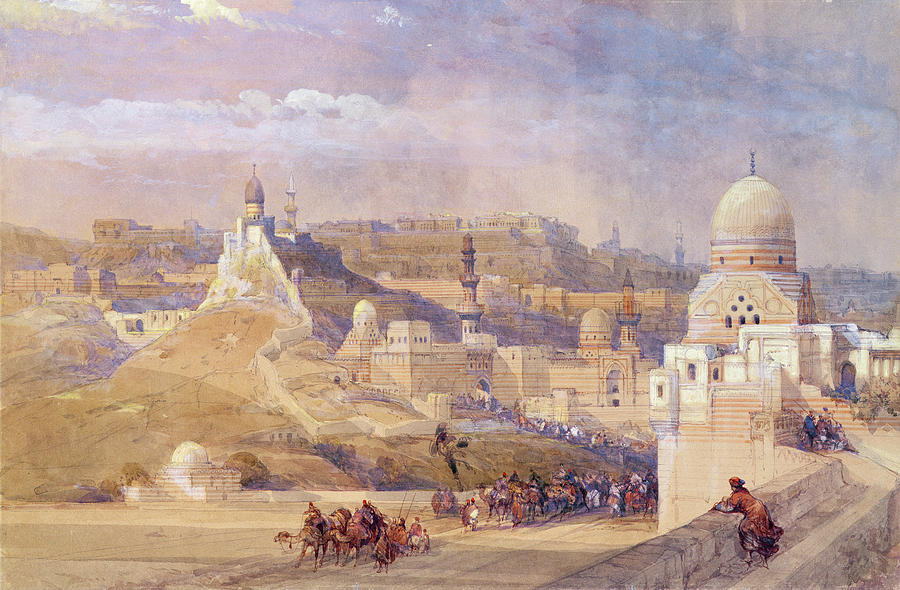 David Roberts Painting - The Citadel Of Cairo, Residence Of Mehmet Ali, 1842-49  by David Roberts