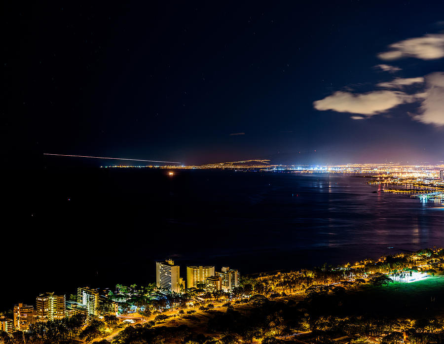 The City of Aloha - Triptych Left Photograph by Jason Chu