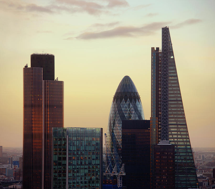 The City Of London At Sunset Photograph by Tim Robberts