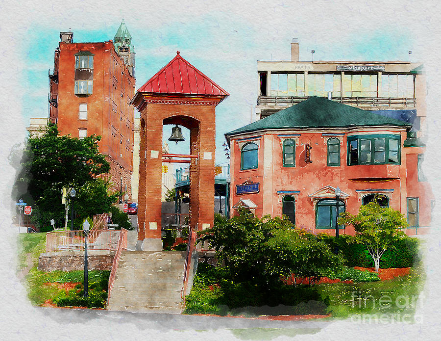 The City of Marquette Michigan Digital Art by Phil Perkins