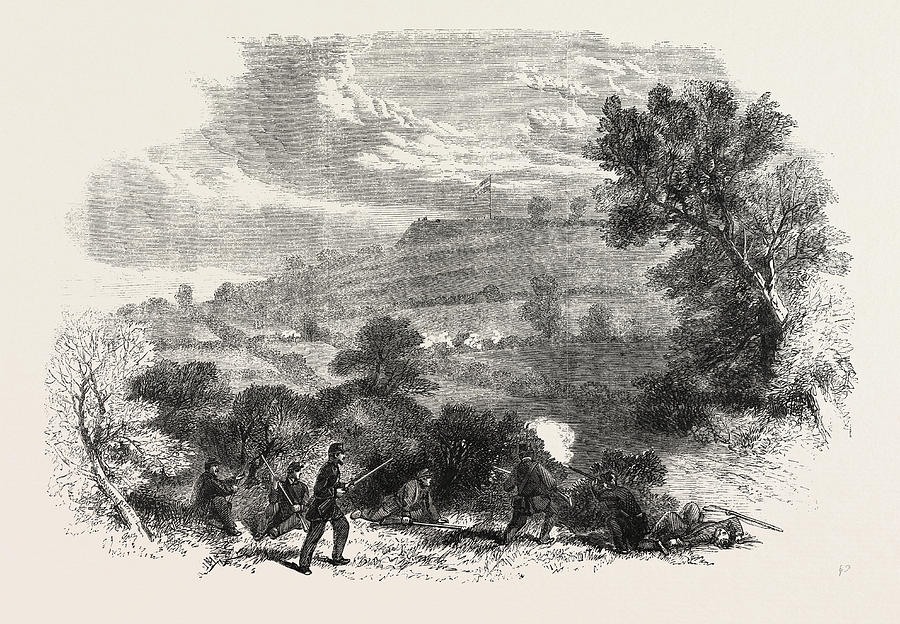 The Civil War In America Munsons Hill. With The Earthwork Drawing by ...
