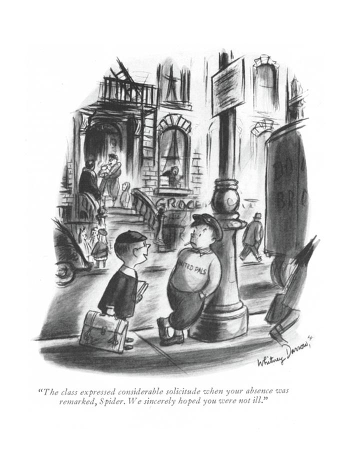 The Class Expressed Considerable Solicitude When Drawing by Whitney Darrow, Jr. The Class Expressed Considerable Solicitude When Drawing by Whitney Darrow, Jr.