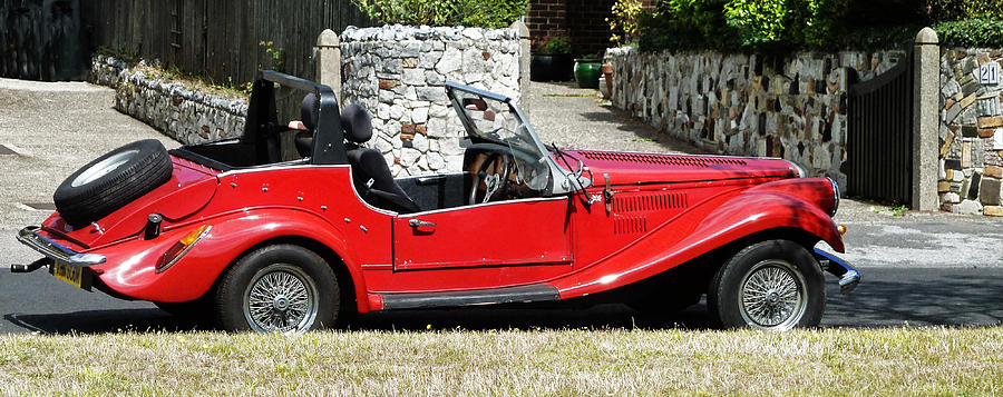 The Classic Red Convertible  Photograph by Steve Taylor