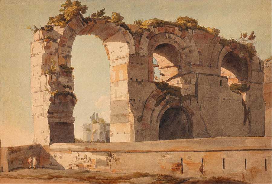 The Claudian Aquaduct Rome Painting by Celestial Images
