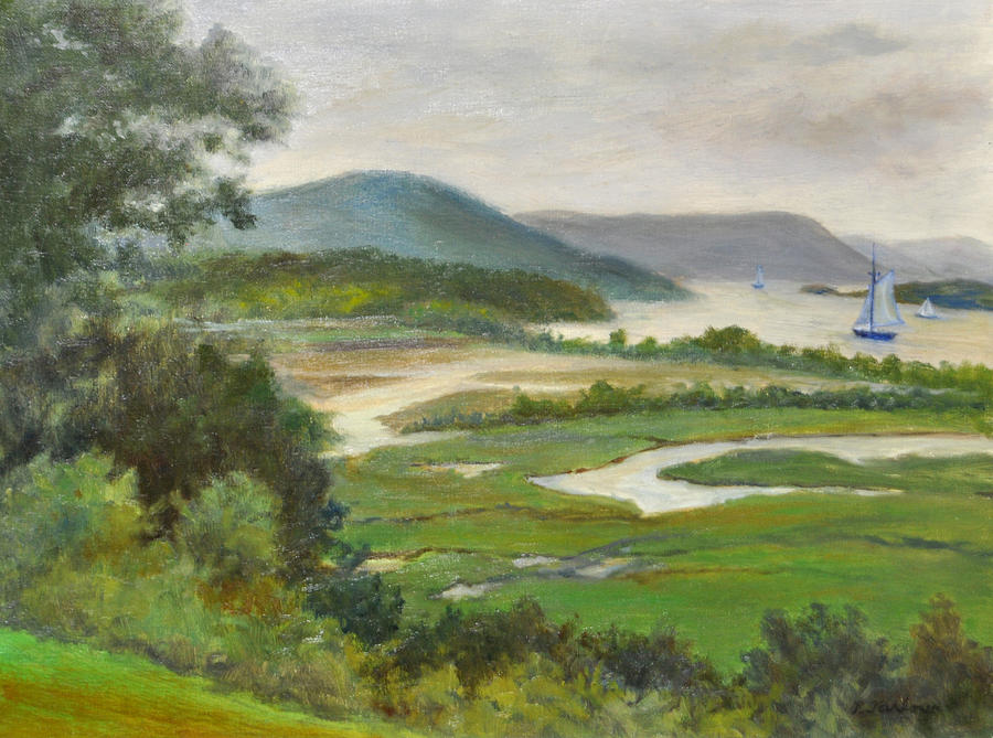 Mountain Painting - The Clearwater Passing Boscobel by Phyllis Tarlow