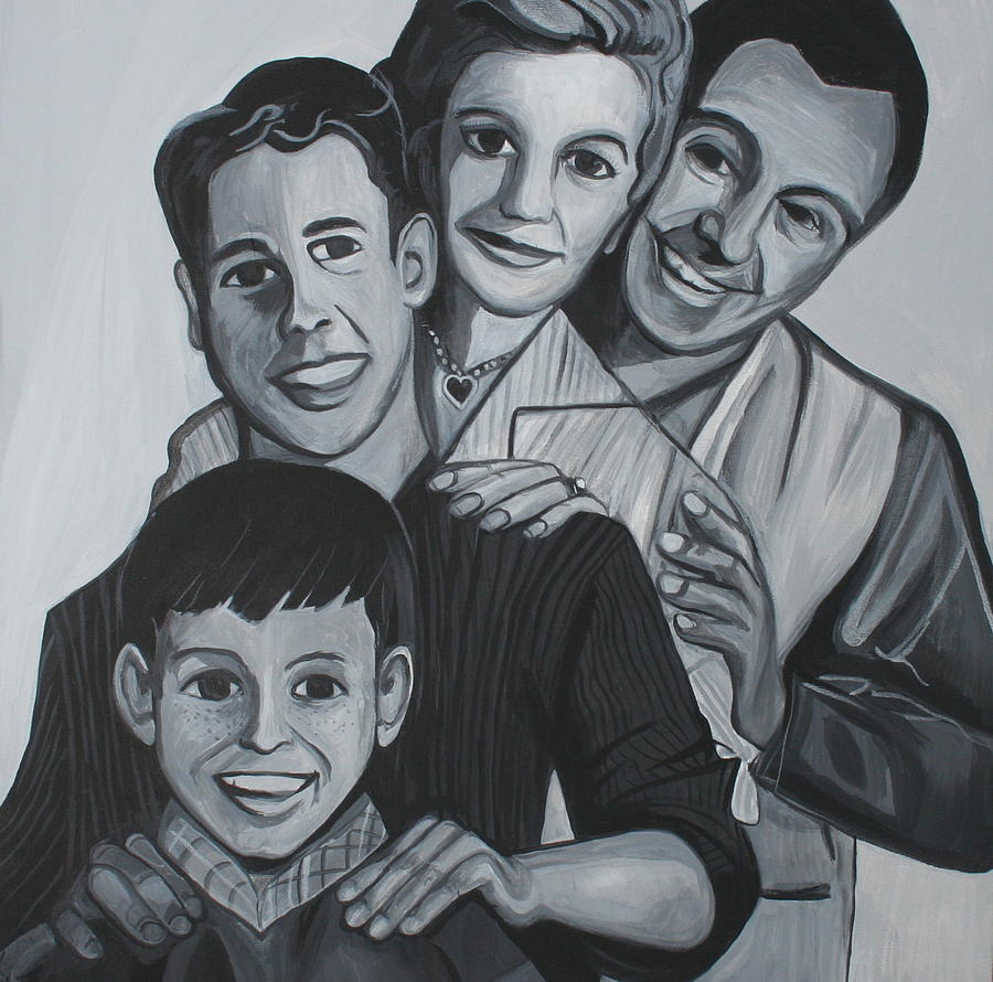 Leave It To Beaver Painting - The Cleavers by Kate Fortin Leave It To Beaver Painting - The Cleavers by Kate Fortin