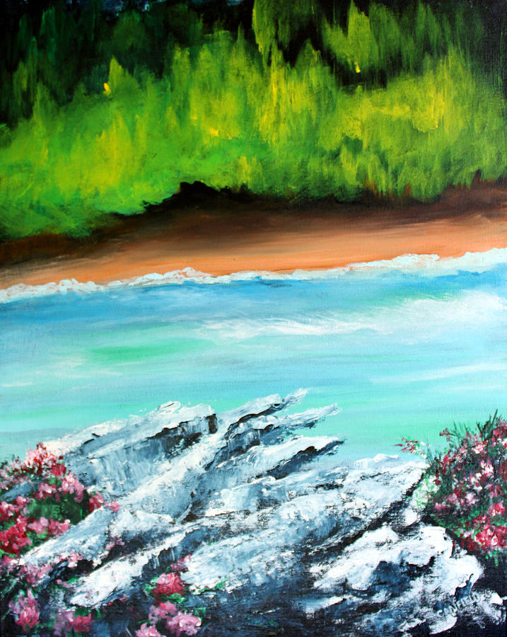 The Cliff Painting by Ellen Canfield