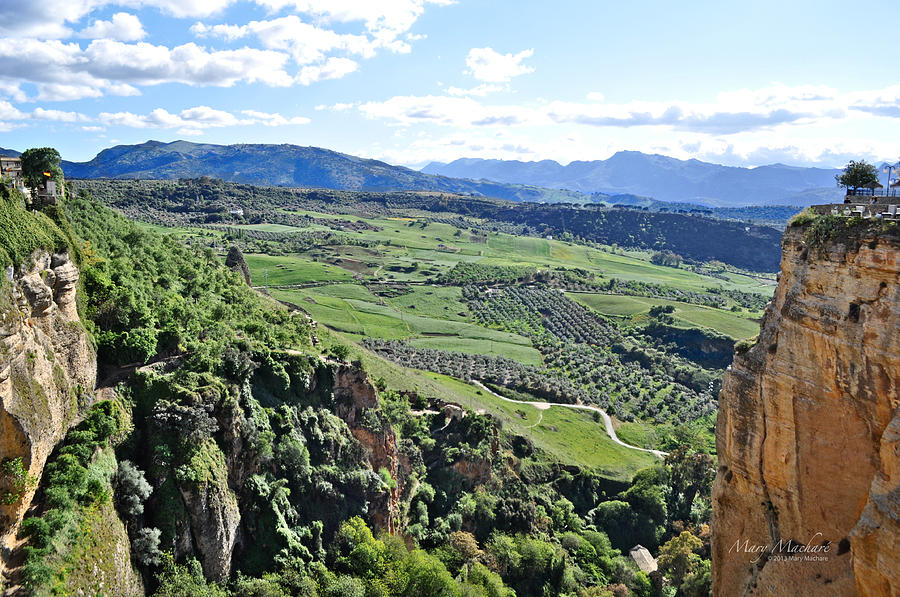 The Cliffs and the Valley - Ronda Photograph by Mary Machare