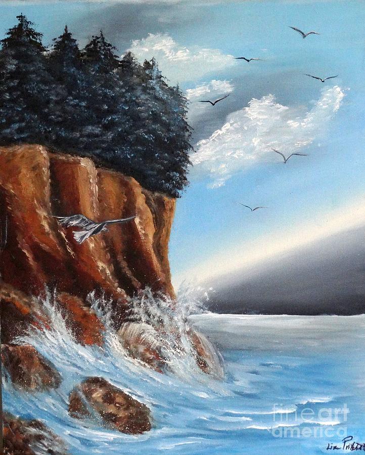 The Cliffs Painting by Liz Pritchett - Fine Art America