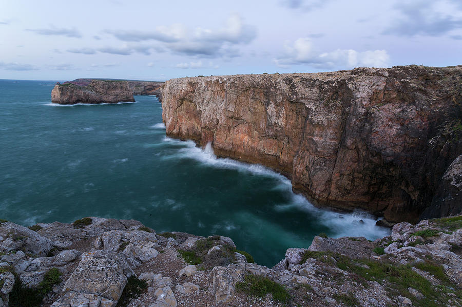 The Cliffs Of Sagres And The Waves Photograph by Robert van Waarden The Cliffs Of Sagres And The Waves Photograph by Robert van Waarden