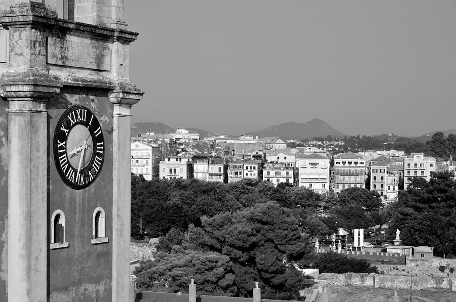 The clock at the old castle in Corfu Photograph by George Atsametakis
