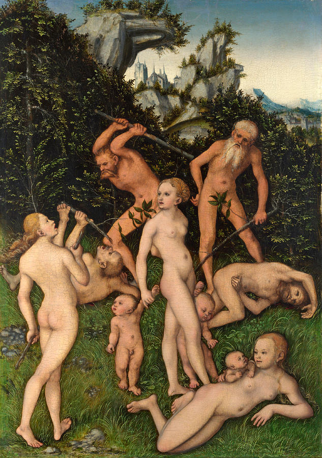 The Close of the Silver Age Painting by Lucas Cranach the Elder