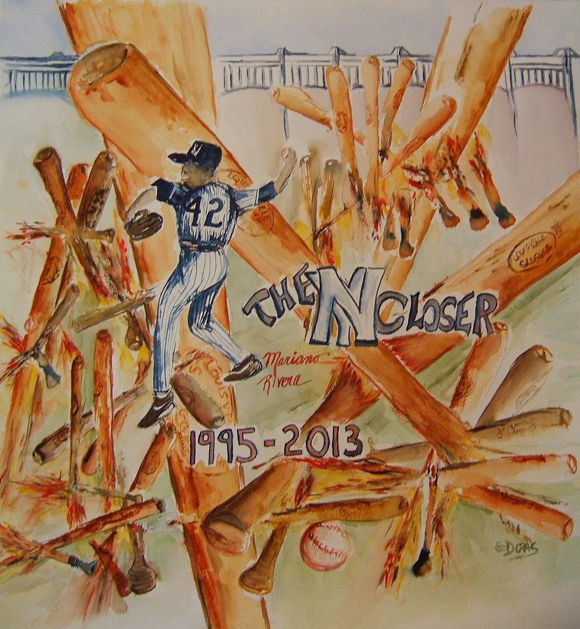 Mariano Rivera Painting - The Closer by Elaine Duras