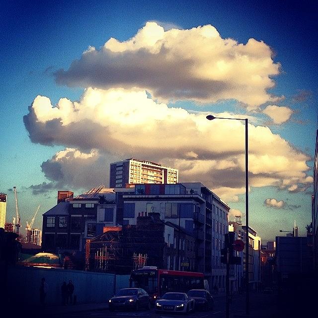 London Photograph - The Clouds Look A Painting Yaa #london by Andrea Drudikova