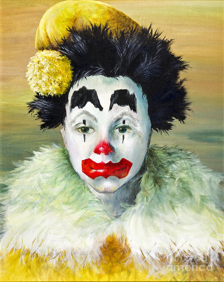 The Clown By Fran Langer Painting By Sheldon Kralstein Fine Art America