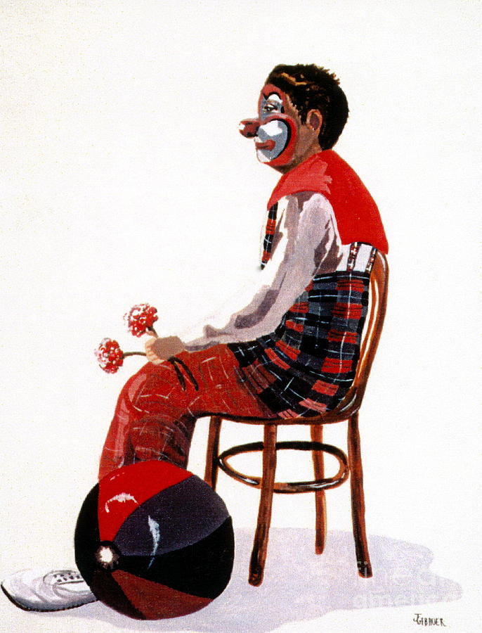 The Clown, Intermission Painting by Joyce Gebauer