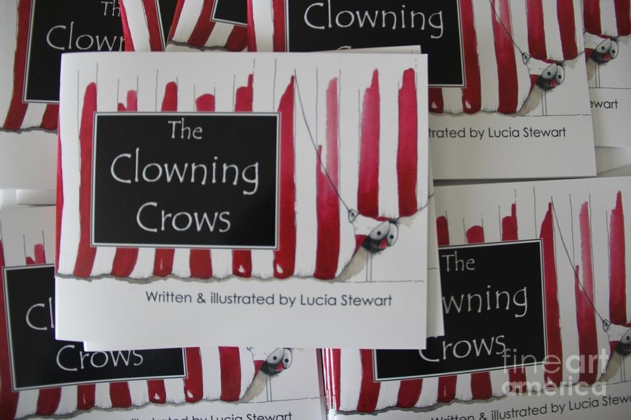 Book Painting - The Clowning Crows by Lucia Stewart