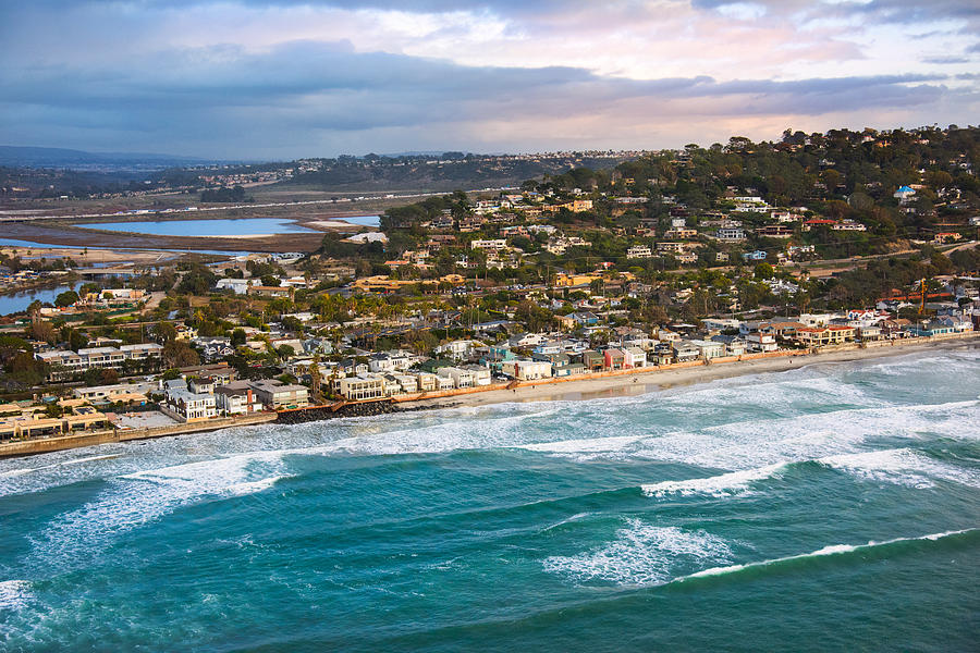 The Coastline of Del Mar California - San Diego Photograph by Art Wager