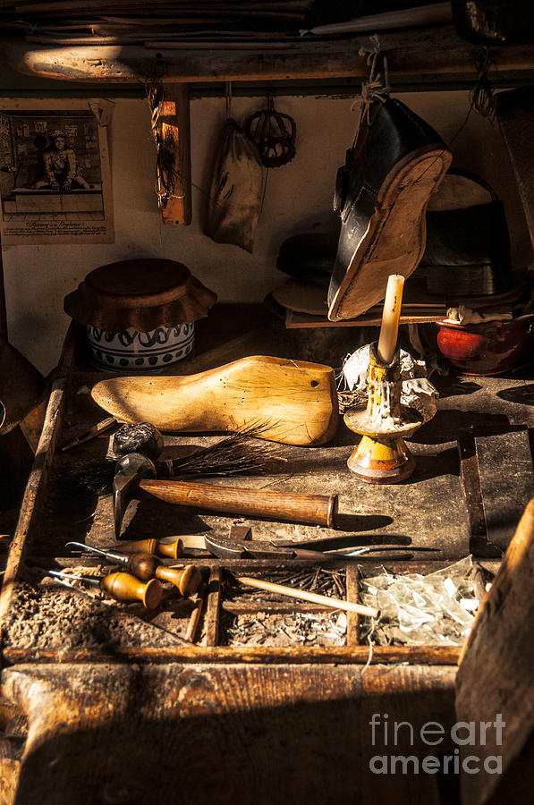 Tool Photograph - The Cobblers Shop by Terry Rowe