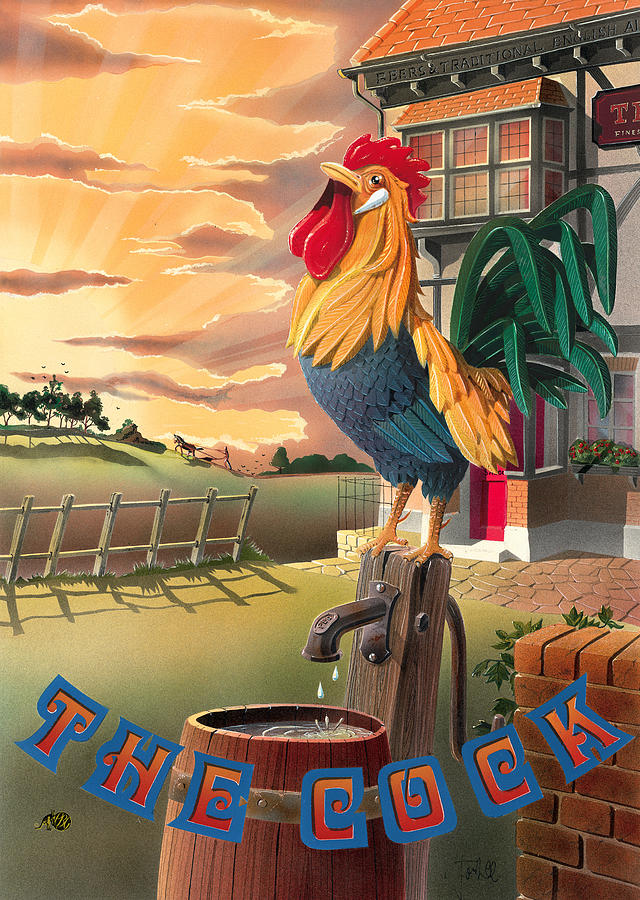The Cock Painting by MGL Meiklejohn Graphics Licensing