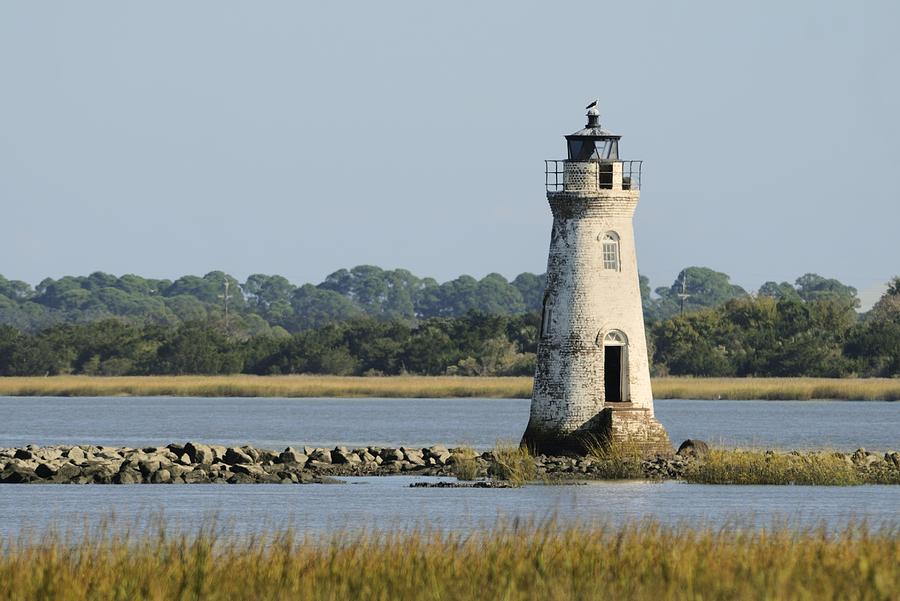 The Cockspur Island Light and marshes Photograph by Bradford Martin